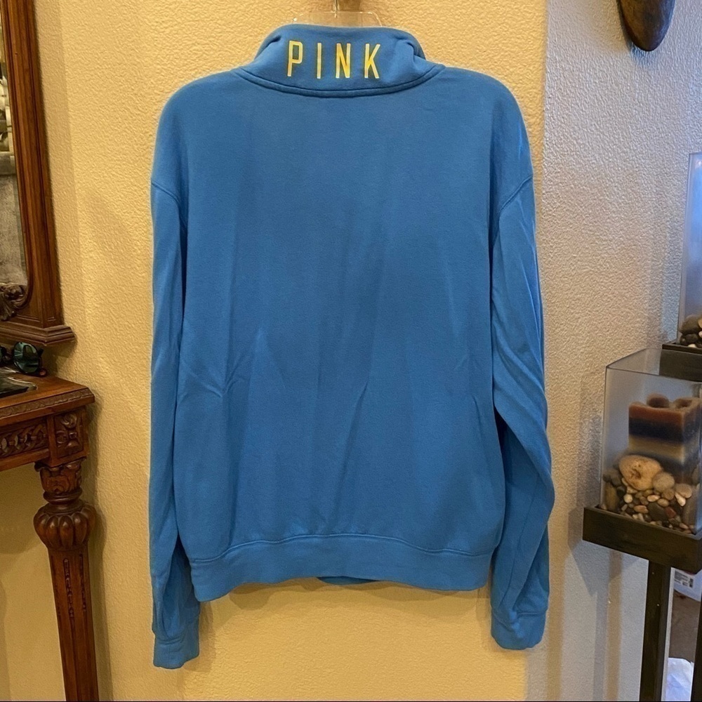 PINK VICTORIA’S SECRET Blue UCLA 1/4 Zip Sweatshirt Size Medium - Picture 6 of 8
